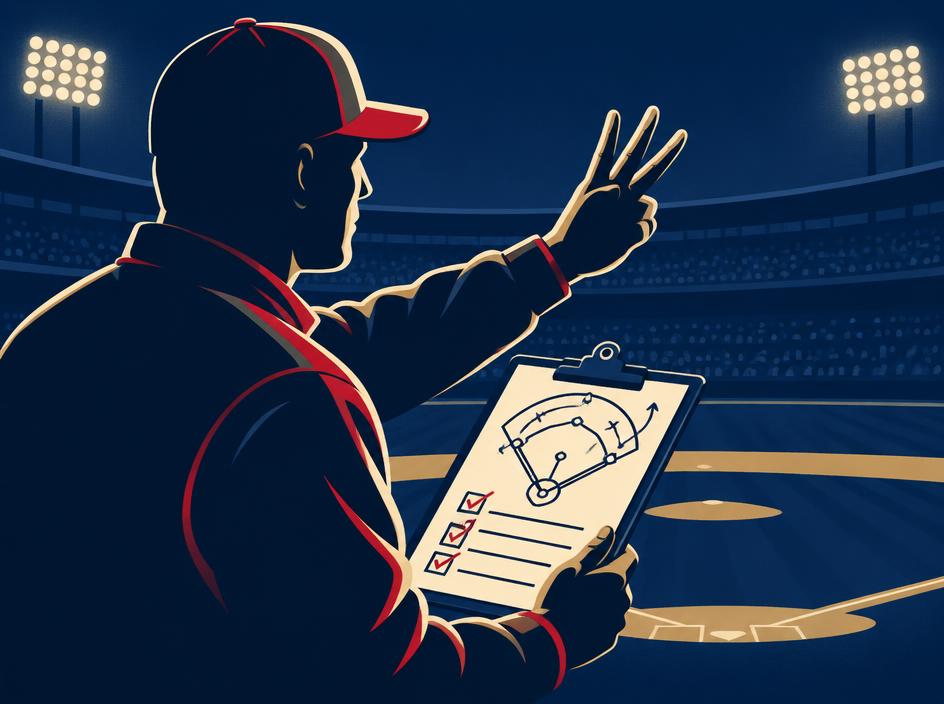 Coach calling the play over a fix checklist.